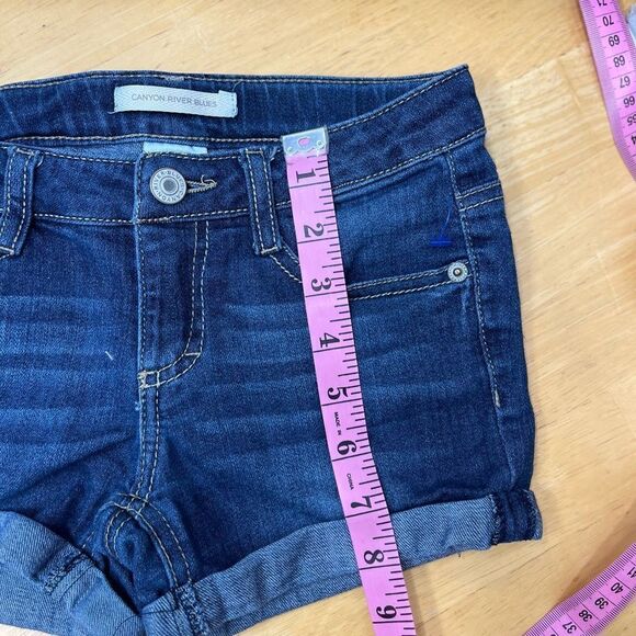 🔥4/$25 CANYON RIVER BLUES GIRLS DARK BLUE WASH DENIM JEAN SHORTS, SIZE 8 - Picture 5 of 6